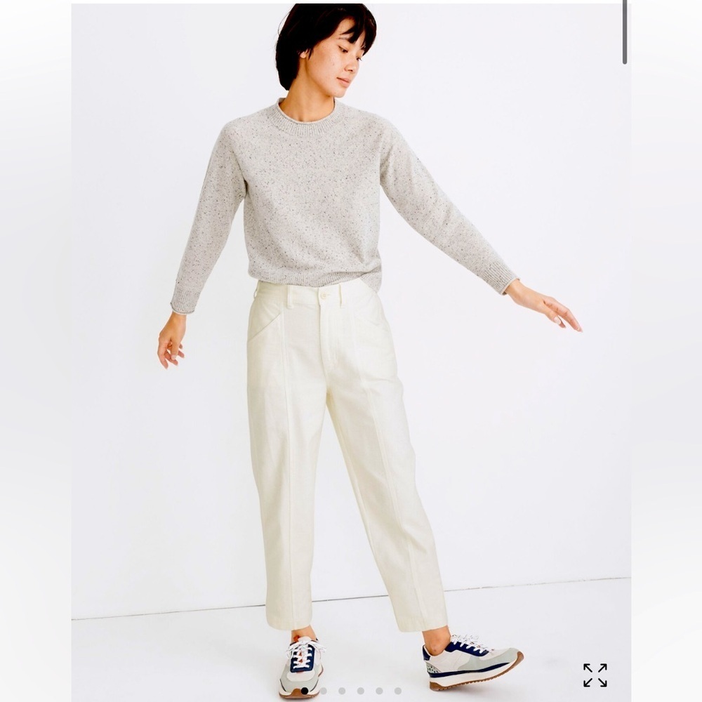 MADEWELL Moleskin High Rise Tapered Curves Leg Pants Sz 4 Butter Yellow Cotton